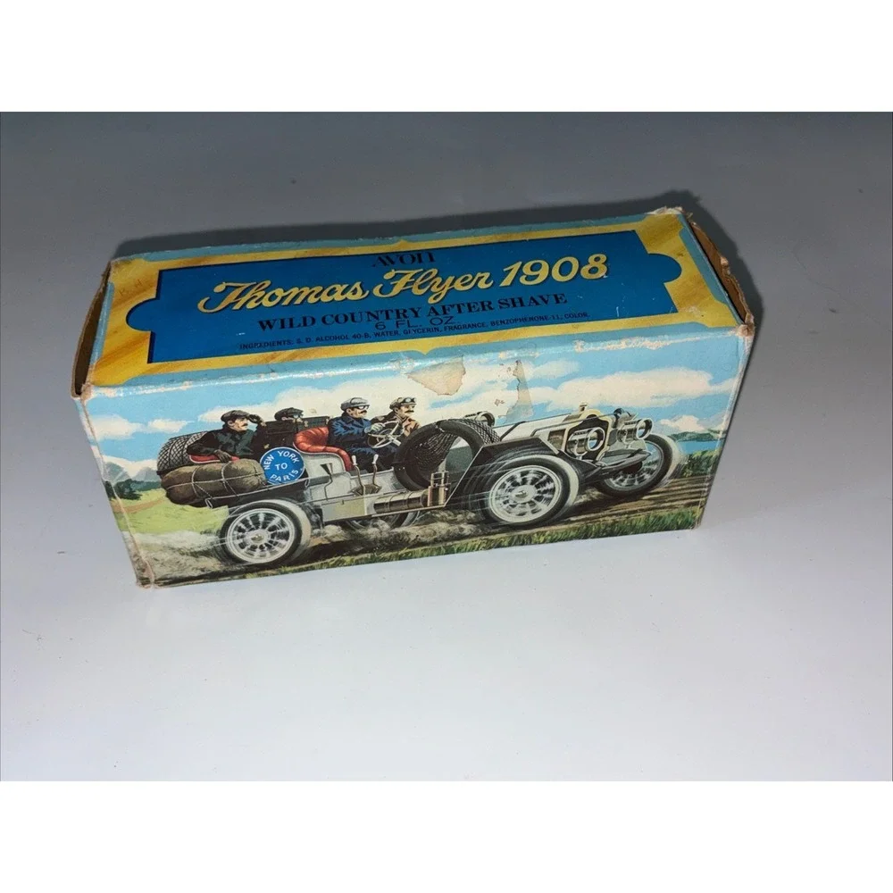 VTG AVON Thomas Flyer 1908 decanter & Wild Country After Shave W/Box
